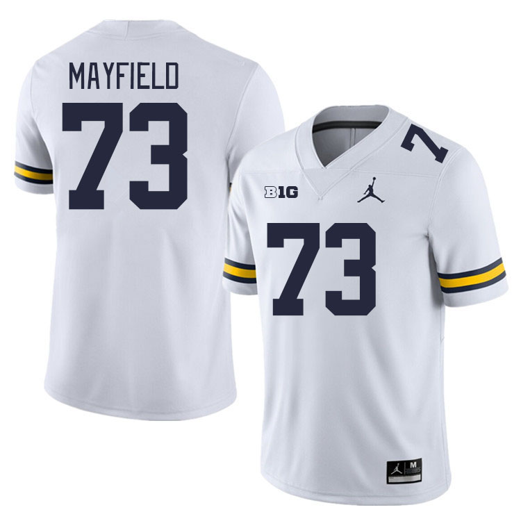 Michigan Wolverines #73 Jalen Mayfield College Football Jerseys Stitched Sale-White